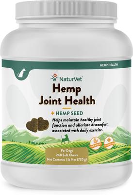 Joint Care with Hemp Hip & Joint Bacon & Chicken Flavored Soft Chew Supplement for Dogs, 240 count