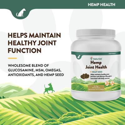 Joint Care with Hemp Hip & Joint Bacon & Chicken Flavored Soft Chew Supplement for Dogs, 240 count
