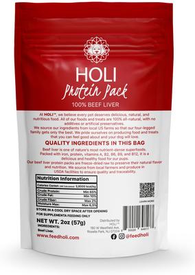 Beef Liver Protein Pack Grain-Free Freeze-Dried Dog Food Topper, 4-oz bag
