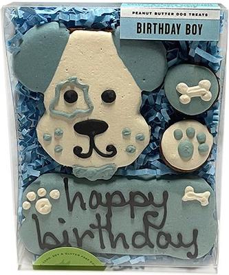 Natural Peanut Butter Flavored Birthday Boy Dog Crunchy Dog Treats, 4 count