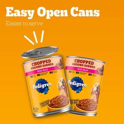 Chopped Ground Dinner with Beef Adult Canned Wet Dog Food, 13.2-oz, case of 12