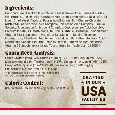 Backcountry Raw Infused Dry Dog Food Great Plains Red Meat Recipe with Healthy Grains, 20-lb bag