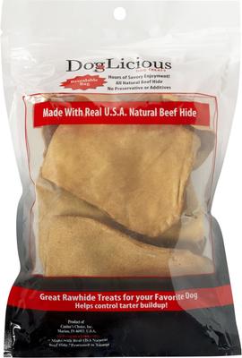 DogLicious Peanut Butter Chips Rawhide Dog Treats, 3-oz bag