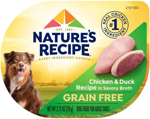 Grain-Free Chicken & Duck Recipe in Broth Wet Dog Food, 2.75-oz tray, bundle of 24