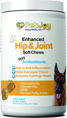 Enhanced Hip & Joint Soft Chews Supplement for Dogs, 60 count
