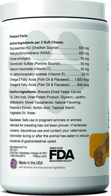 Enhanced Hip & Joint Soft Chews Supplement for Dogs, 60 count