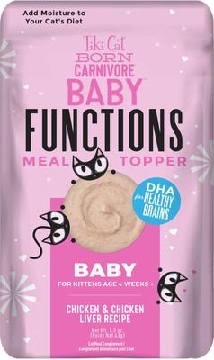 Born Carnivore Baby Functional Cat Food Topper, 1.5-oz pouch, case of 12