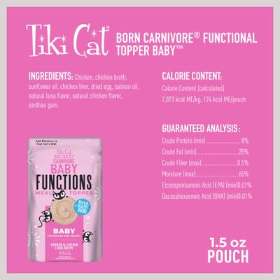 Born Carnivore Baby Functional Cat Food Topper, 1.5-oz pouch, case of 12