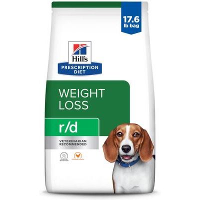 Alimento seco para perros con sabor a pollo para control y reducción de peso r/d, bolsa de 27.5 lb