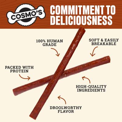 Savory Sticks Pork Barbecue High-Protein Jerky Dog Treats, 24 count