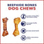 Beefhide 6 to 7-inch Beef & Chicken Flavored Variety Pack Dog Bones, 8 count