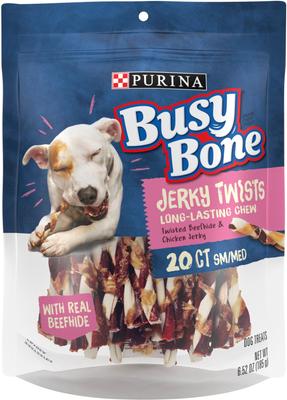Jerky Twists Long-Lasting Small/Medium Dog Treats, 20 count pouch