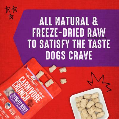 Carnivore Crunch Cage-Free Turkey Recipe Freeze-Dried Raw Dog Treats, 3.25-oz bag