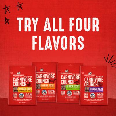 Carnivore Crunch Cage-Free Turkey Recipe Freeze-Dried Raw Dog Treats, 3.25-oz bag