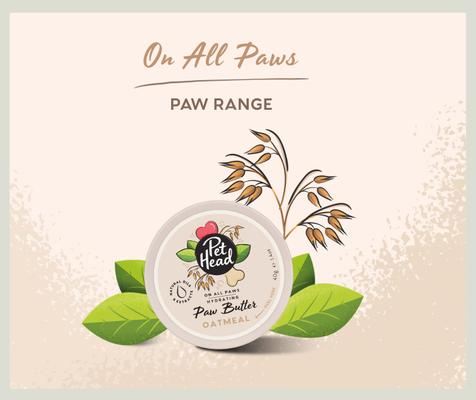 On All Paws Oatmeal Cat & Dog Paw Butter Soothes & Nourishes Paws & Noses, 1.4-fl oz jar