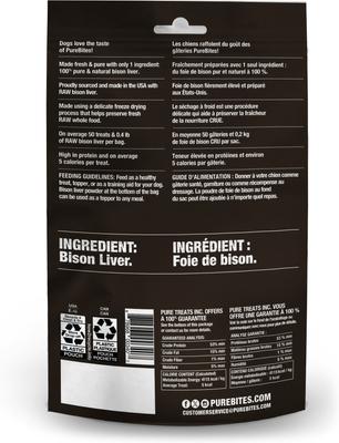 Wild Bison Liver Mid Size Limited-Ingredient-Diet Adult Freeze-Dried Dog Treats, 2.1-oz bag