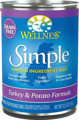 Simple Limited Ingredient Diet Grain-Free Turkey & Potato Formula Canned Dog Food, 12.5-oz can, bundle of 24