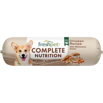 Alimento fresco para perros Complete Nutrition Chicken Recipe, rollo de 1.5 lb, caja de 8