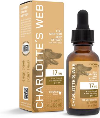 Full Spectrum Hemp Extract Unflavored Liquid Calming Supplement for Dogs, 100-ml bottle