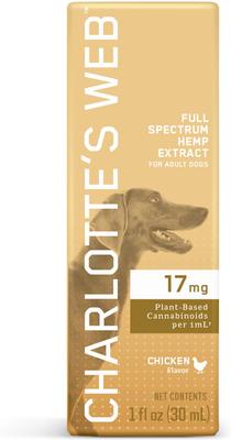Full Spectrum Hemp Extract Chicken Flavored Liquid Calming Supplement for Dogs, 30-ml bottle