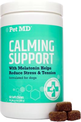 Calming Chews Enhanced with Melatonin & Ginger Supplement for Dogs, 60 count