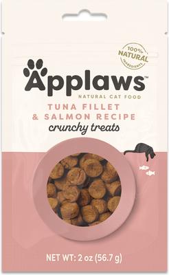 Galletas crujientes para gatos con sabor a atún, ingredientes limitados y sin cereales, bolsa de 2 oz