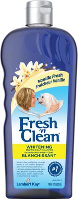 Fresh 'n Clean Whitening Snowy-Coat Dog Shampoo, Vanilla Scent, 18-fl oz bottle