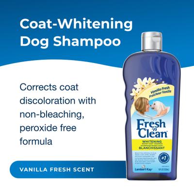 Fresh 'n Clean Whitening Snowy-Coat Dog Shampoo, Vanilla Scent, 18-fl oz bottle