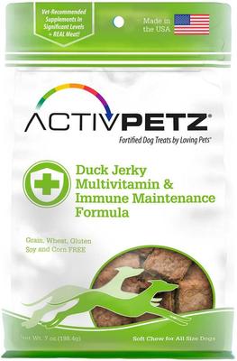 Activpetz Duck Jerky Multivitamin & Immune Booster Dog Treat, 8-oz bag