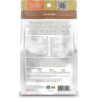 NaturVet, All-In-One 4-in-1 Scoopable Tiny Bites, multivitamínico con glucosamina, probióticos y omegas para perros, 312 g