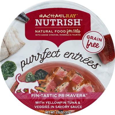 Purrfect Entrees Grain-Free Fin-Tastic Primavera with Yellowfin Tuna & Veggies in Savory Sauce Wet Cat Food, 2-oz, case of 12
