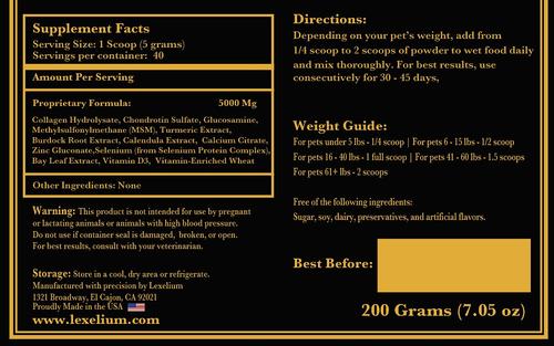 Hip & Joint Support Dog & Cat Supplement, 7-oz bag