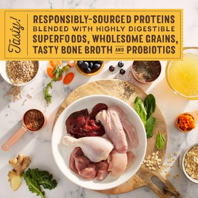 SuperBlends Raw Blend Wholesome Grains Cage-Free Chicken & Duck Recipe with Superfoods Dry Dog Food, 21-lb bag
