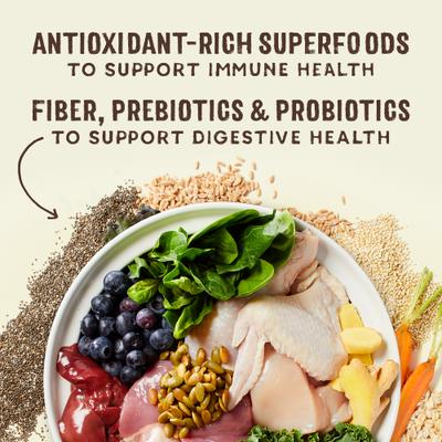 SuperBlends Raw Blend Wholesome Grains Cage-Free Chicken & Duck Recipe with Superfoods Dry Dog Food, 21-lb bag