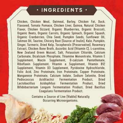 SuperBlends Raw Blend Wholesome Grains Cage-Free Chicken & Duck Recipe with Superfoods Dry Dog Food, 21-lb bag