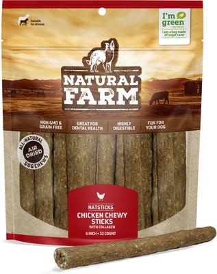 Natsticks Chicken High-Protein Chewy Sticks Dog Treats, 32 count