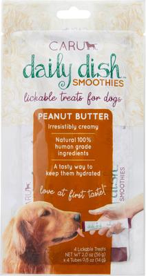 Daily Dish Smoothies Peanut Butter Flavored Lickable Dog Treats, 0.5-oz tube, 4 count