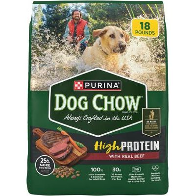 Alimento seco para perros con receta de carne real de res alta en proteínas, bolsa de 44 lb