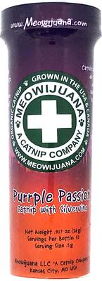 Bundle: Meowijuana Purrple Passion Catnip & Silvervine Blend Catnip, 0.917-oz bottle + Meowijuana Refillable Get Smoked Catnip Fish Cat Toy