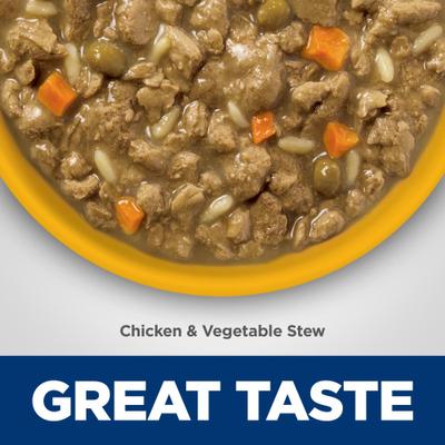 Adult 7+ Small Breed & Mini Breed Senior Vitality Chicken & Vegetable Stew Wet Dog Food, 5.5-oz can, case of 24