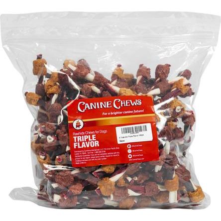 Brochetas dentales para perros con triple sabor a pollo, 5 pulgadas, 36 unidades