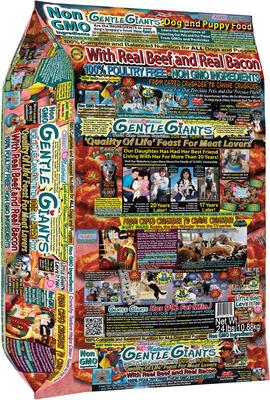 Natural Non-GMO Dog & Puppy Beef & Bacon Dry Dog Food, 24-lb bag