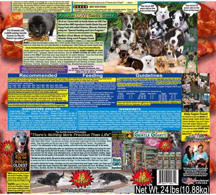 Natural Non-GMO Dog & Puppy Beef & Bacon Dry Dog Food, 24-lb bag