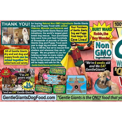 Alimento seco natural sin OMG para perros y cachorros con carne de res y tocino, bolsa de 24 lb