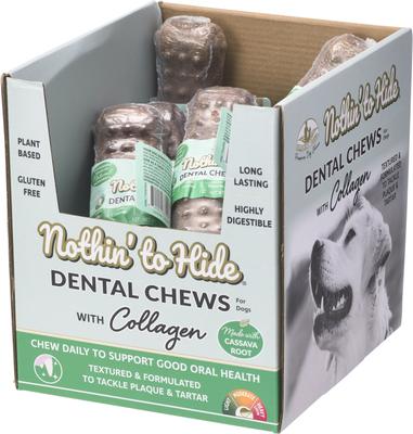 Dental Wave Nothin' to Hide - Masticable para perros con sabor a carne de res de 7 pulgadas, 1 unidad