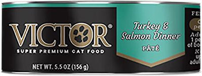 Turkey & Salmon Dinner Pate Wet Cat Food or Topper, 5.5-oz, case of 24