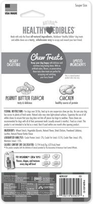 Healthy Edibles All-Natural Long Lasting Peanut Butter Flavor Dog Chew Treats, 1 count, X-Large/Souper