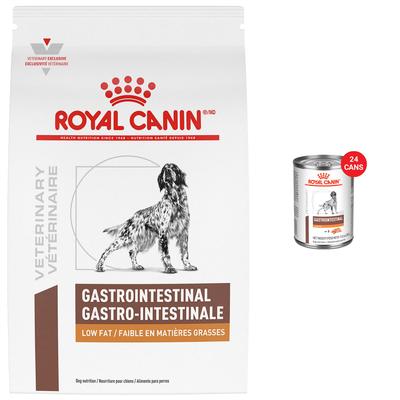 Bundle: Royal Canin Veterinary Diet Gastrointestinal Low Fat Canned + Dry Dog Food