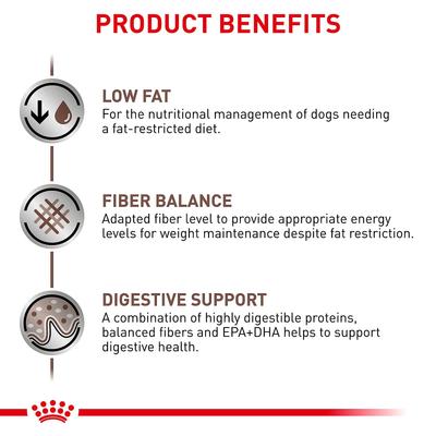 Paquete: Royal Canin Veterinary Diet Gastrointestinal Low Fat enlatado + alimento seco para perros