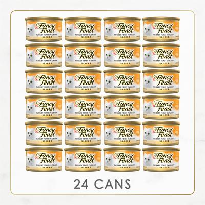 Sliced Turkey Feast in Gravy Canned Cat Food, 3-oz, case of 24